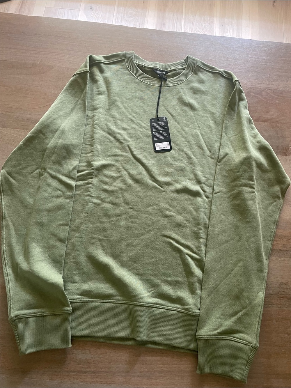 allbirds Men's Olive Crewneck Sweatshirt